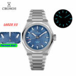 Cronos 39mm Guilloche Dial PT5000 Men Watch L6028 V3